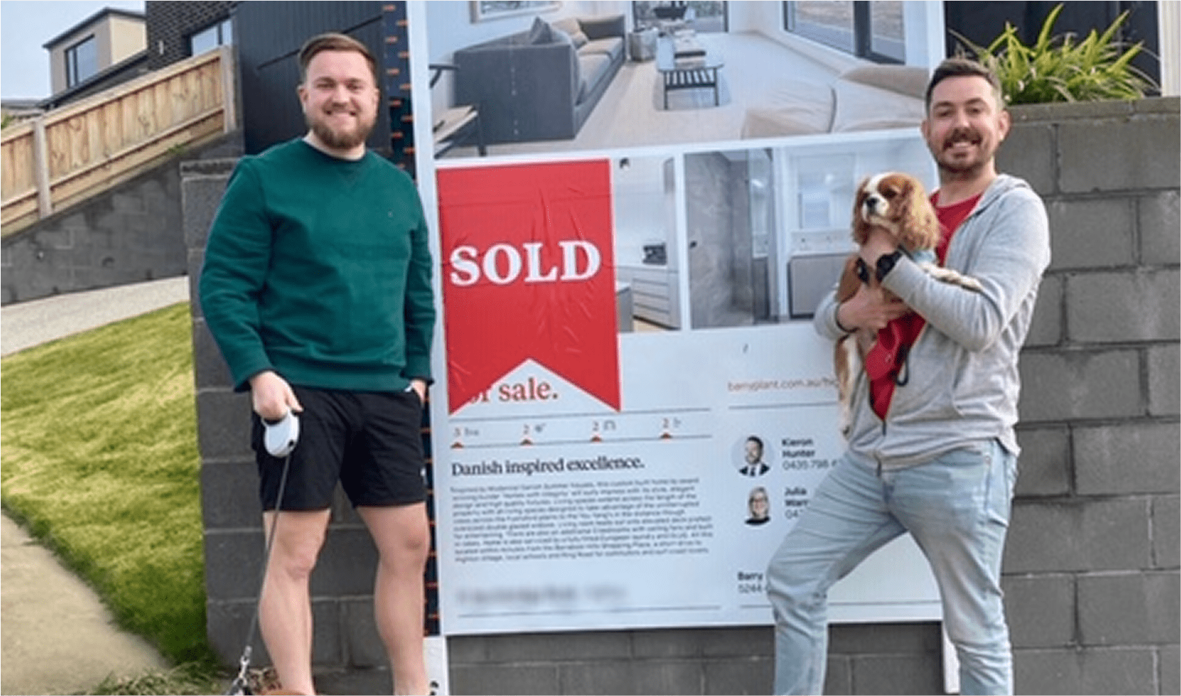 Smart Lending – Happy first home buyers celebrating their new home purchase.